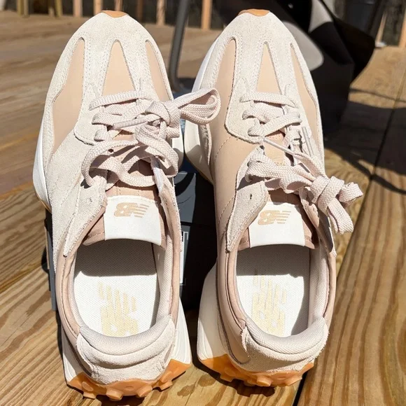 New Balance Beige and Tan Women's Sneakers - Picture 5 of 5